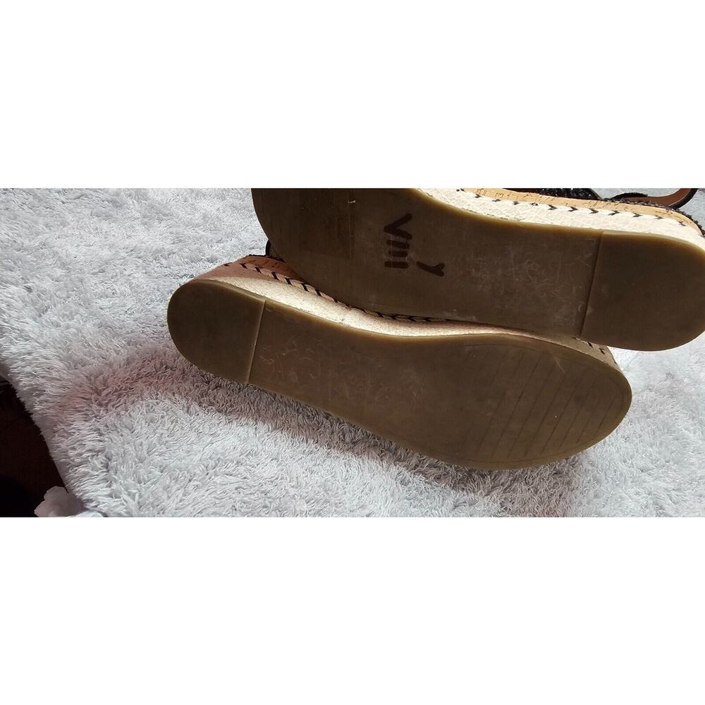 Zara Trafaluc Black Woven Cork Contrast Wedge Platform Sandals‎ 39 8.5 Flatform - Picture 5 of 7